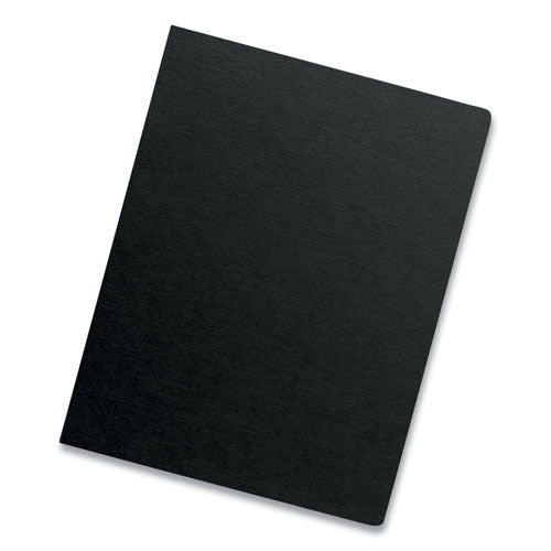 Image of Fellowes® 5224701 Futura Presentation Covers for Binding Systems, Plastic, Round Corners, 11.25 x 8.75, Matte Black, 25/Pack