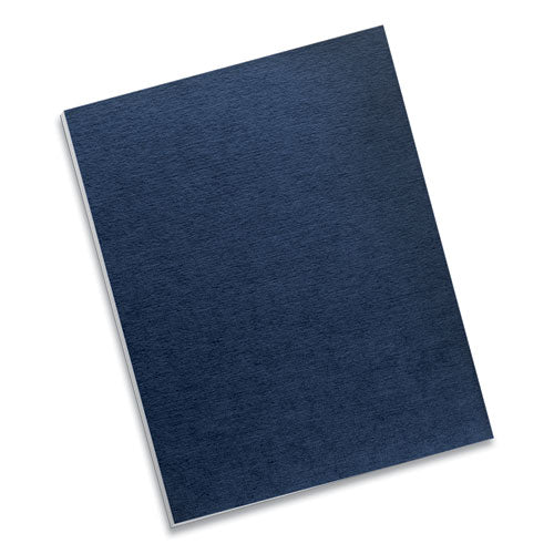 Image of Fellowes® 52098 Expressions Linen Texture Presentation Covers for Binding Systems, Paper, Square Corners, 11 x 8.5, Navy, 200/Pack