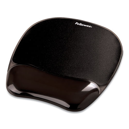 Image of Fellowes® 9112101 Gel Crystals Mouse Pad with Wrist Rest, 7.87 x 9.18, Black