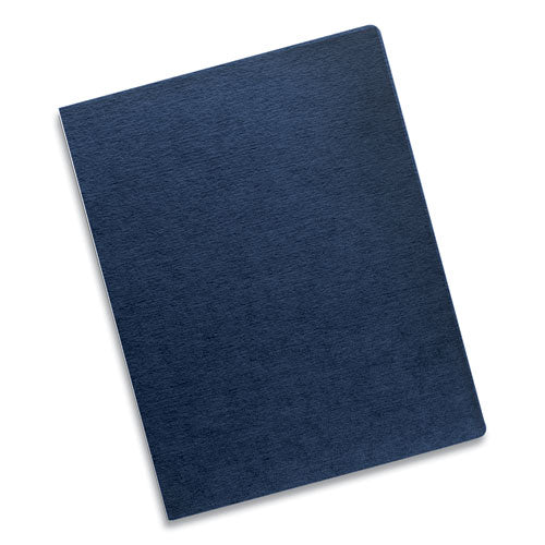 Image of Fellowes® 52113 Expressions Linen Texture Presentation Covers for Binding Systems, Paper, Round Corners, 11.25 x 8.75, Navy, 200/Pack
