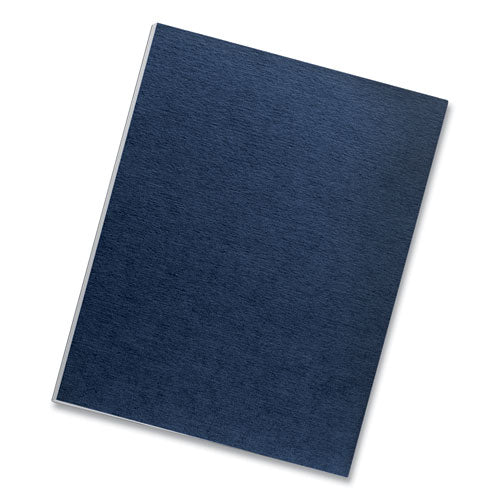 Image of Fellowes® 52098 Expressions Linen Texture Presentation Covers for Binding Systems, Paper, Square Corners, 11 x 8.5, Navy, 200/Pack