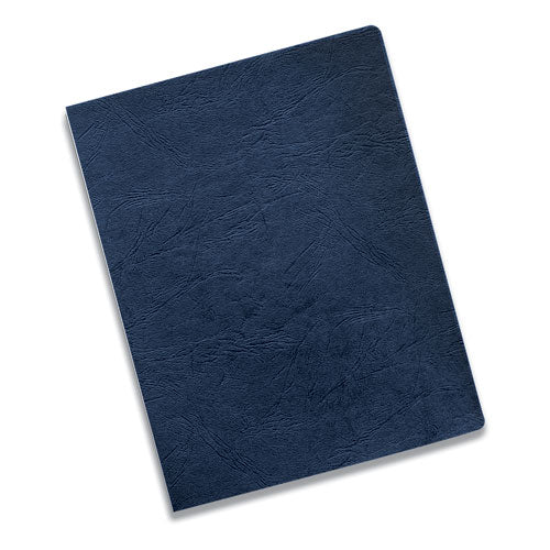 Image of Fellowes® 52136 Expressions Classic Grain Texture Presentation Covers for Binding Systems, Paper, Round Corners, 11.25 x 8.75, Navy, 200/Pack