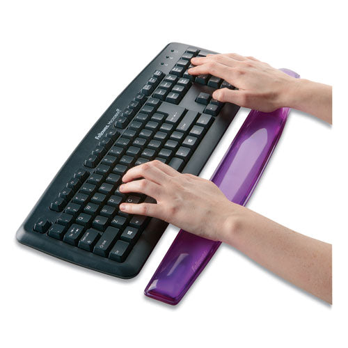 Image of Fellowes® 91437 Gel Crystals Keyboard Wrist Rest, 18.5 x 2.25, Purple