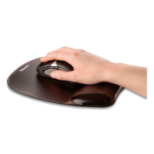 Image of Fellowes® 9112101 Gel Crystals Mouse Pad with Wrist Rest, 7.87 x 9.18, Black