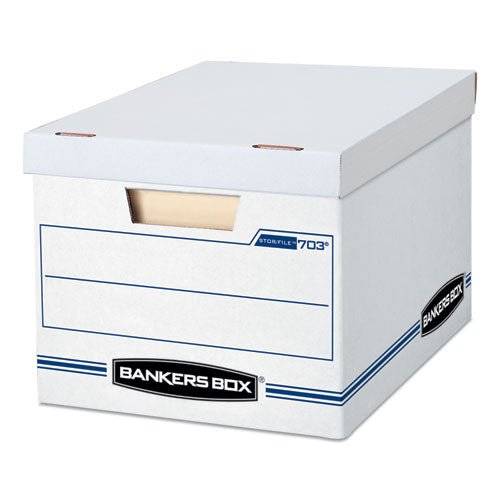Image of Bankers Box® 0070333 Stor/file Basic-Duty Storage Boxes, Letter/legal Files, 12" X 16.25" X 10.5", White, 20/carton