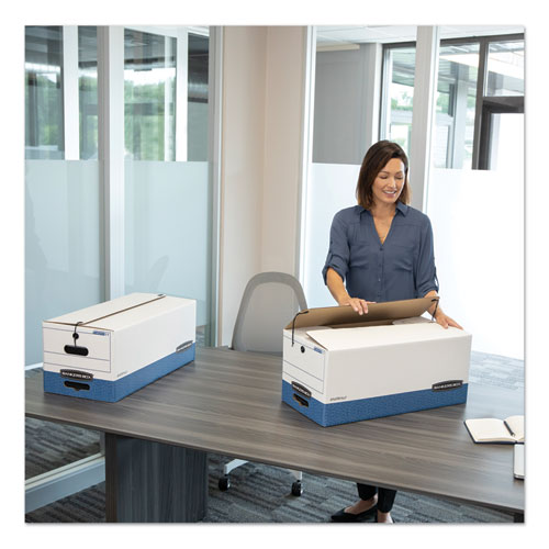 Image of Bankers Box® 0070409 Stor/file Medium-Duty Strength Storage Boxes, Letter Files, 12" X 24.13" X 10.25", White, 20/carton