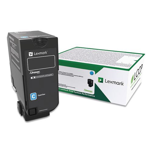 Image of Lexmark 74C00CG 74c00cg Return Program Toner, 3,000 Page-Yield, Cyan
