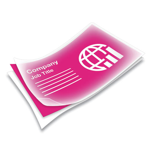 Image of Fellowes® 52058 Laminating Pouches, 10 Mil, 3.75" X 2.25", Gloss Clear, 100/pack