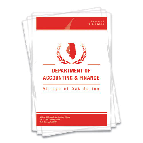 Image of Fellowes® 52045 Laminating Pouches, 5 mil., 9" x 14.5", Gloss Clear, 100/Pack