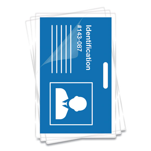 Image of Fellowes® 52050 Laminating Pouches, 7 Mil, 3.88" X 2.63", Gloss Clear, 100/pack