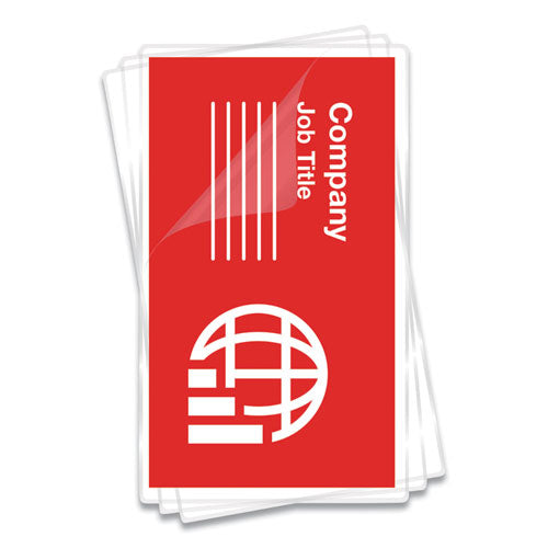 Image of Fellowes® 52031 Laminating Pouches, 5 Mil, 3.75" X 2.25", Gloss Clear, 100/pack