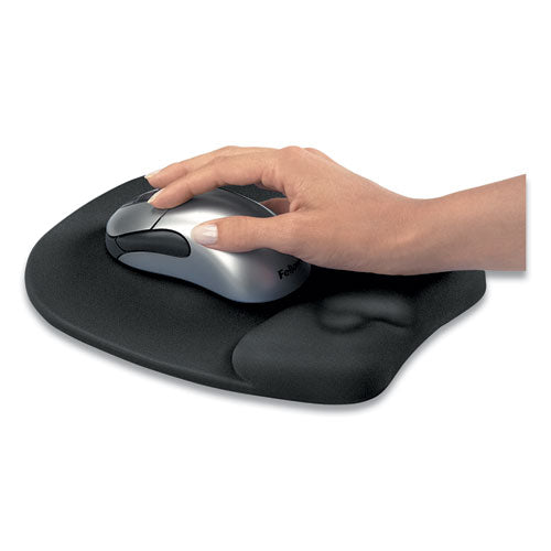 Image of Fellowes® 9176501 Memory Foam Mouse Pad with Wrist Rest, 7.93 x 9.25, Black