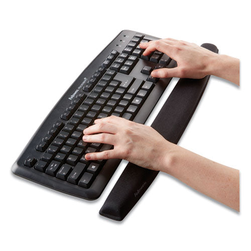 Image of Fellowes® 9178201 Memory Foam Keyboard Wrist Rest, 19.31 x 2.31, Black