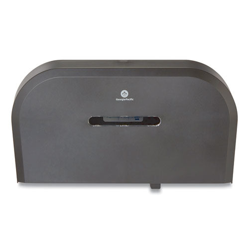 Image of Georgia Pacific® Professional 59210 Jumbo Jr. Bathroom Tissue Dispenser, Double Roll, 22.1 x 4.8 x 12.1, Black