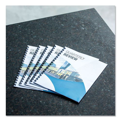 Image of Fellowes® 52505 Plastic Comb Bindings for 11 x 8.5 Documents, 19 Rings, 0.38" (55-Sheet) Capacity, Navy Blue, 100/Pack