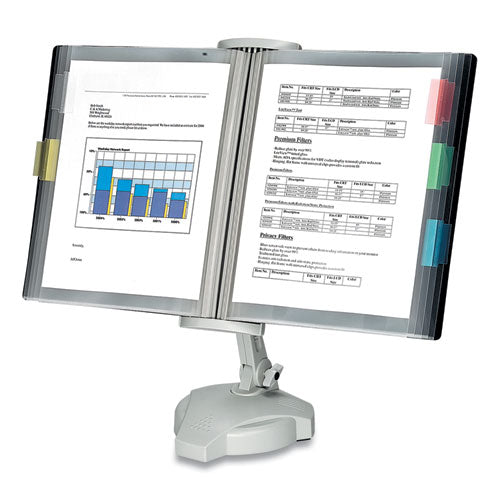 Image of Fellowes® 22300 Reference Rack, Plastic, Letter, 10 Pockets, Platinum
