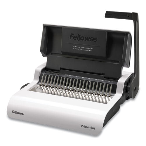 Image of Fellowes® 5006801 Pulsar Manual Comb Binding System, 300 Sheets, 18.13 X 15.38 X 5.13, White