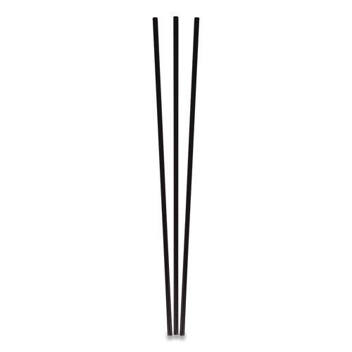 Image of Berkley Square BEP1241207 Unwrapped Round Stirrers, 7.75", Polypropylene, Black, 500/pack