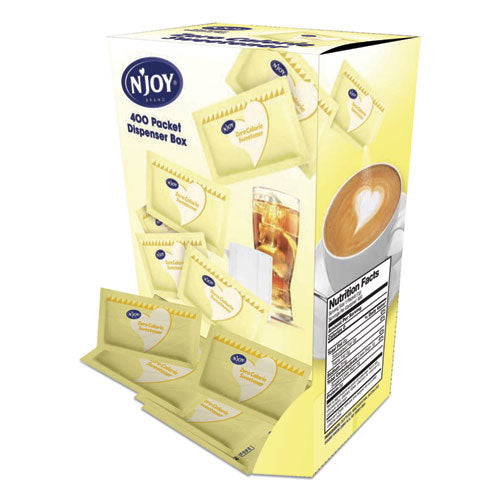 Image of N'Joy 83220 Yellow Sucralose Zero Calorie Sweetener, 0.04 oz Packet, 400/Box