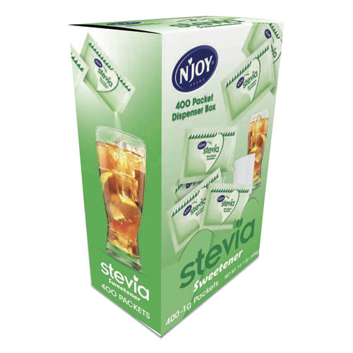 Image of N'Joy 83221 Stevia Artificial Sweetener, 0.04 oz Packet, 400/Box