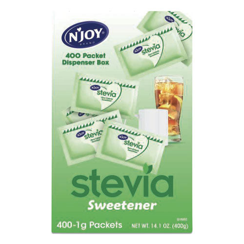 Image of N'Joy 83221 Stevia Artificial Sweetener, 0.04 oz Packet, 400/Box