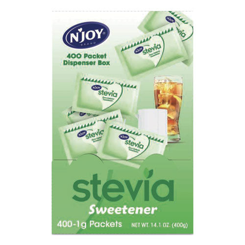 Image of N'Joy 83221 Stevia Artificial Sweetener, 0.04 oz Packet, 400/Box