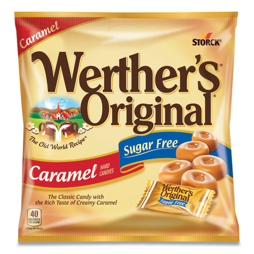 Image of Werther's® Original® SUL831498 Hard Candies, Caramel, Individually Wrapped, 2.75 Oz