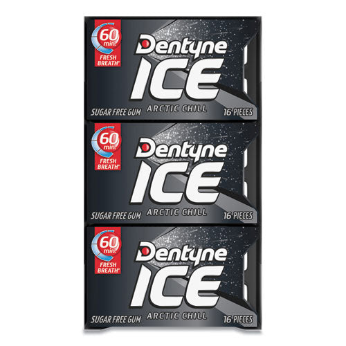 Image of Dentyne Ice® VAM05109 Sugarless Gum, Arctic Chill, 16 Pieces/pack, 9 Packs/box