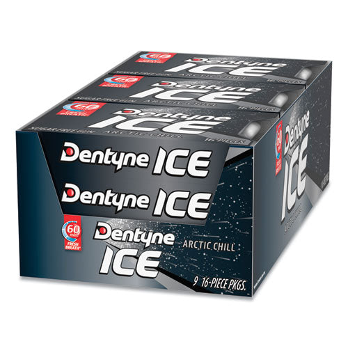Image of Dentyne Ice® VAM05109 Sugarless Gum, Arctic Chill, 16 Pieces/pack, 9 Packs/box