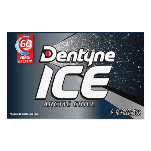 Image of Dentyne Ice® VAM05109 Sugarless Gum, Arctic Chill, 16 Pieces/pack, 9 Packs/box