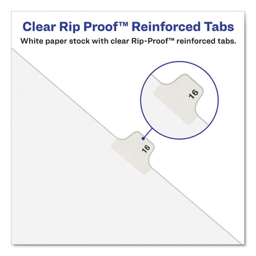 Image of Avery® 01403 Preprinted Legal Exhibit Side Tab Index Dividers, Avery Style, 26-Tab, C, 11 X 8.5, White, 25/pack, (1403)