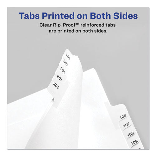 Image of Avery® 01706 Preprinted Legal Exhibit Side Tab Index Dividers, Allstate Style, 25-Tab, 126 To 150, 11 X 8.5, White, 1 Set, (1706)
