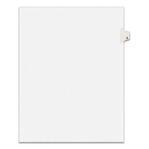 Image of Avery® 01405 Preprinted Legal Exhibit Side Tab Index Dividers, Avery Style, 26-Tab, E, 11 X 8.5, White, 25/pack, (1405)