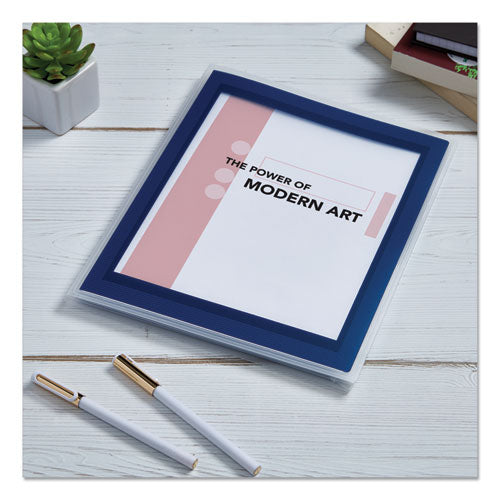 Image of Avery® 47696 Flexi-View Six-Pocket Organizer, Accommodates (150) 11 x 8.5 Sheets, Translucent Navy Blue
