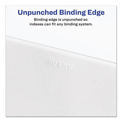 Image of Avery® 01705 Preprinted Legal Exhibit Side Tab Index Dividers, Allstate Style, 25-Tab, 101 To 125, 11 X 8.5, White, 1 Set, (1705)