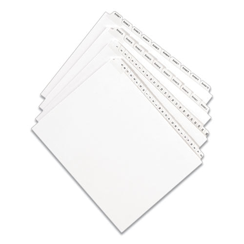 Image of Avery® 01703 Preprinted Legal Exhibit Side Tab Index Dividers, Allstate Style, 25-Tab, 51 To 75, 11 X 8.5, White, 1 Set, (1703)