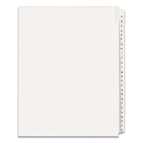 Image of Avery® 01700 Preprinted Legal Exhibit Side Tab Index Dividers, Allstate Style, 26-Tab, A To Z, 11 X 8.5, White, 1 Set, (1700)