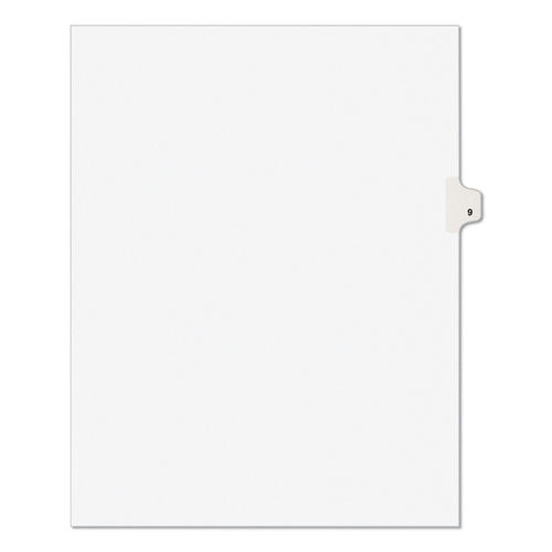 Image of Avery® 11919 Preprinted Legal Exhibit Side Tab Index Dividers, Avery Style, 10-Tab, 9, 11 X 8.5, White, 25/pack