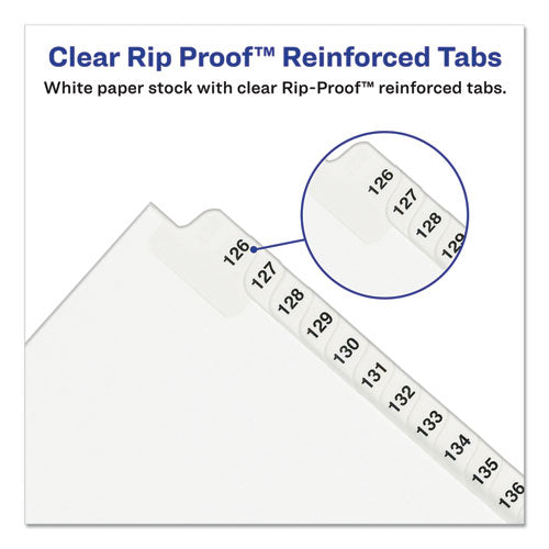 Image of Avery® 11396 Preprinted Legal Exhibit Side Tab Index Dividers, Avery Style, 26-Tab, 51 To 75, 11 X 8.5, White, 1 Set