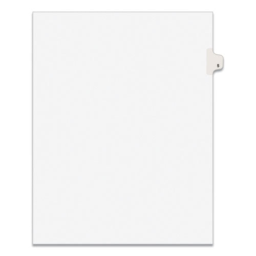 Image of Avery® 11915 Preprinted Legal Exhibit Side Tab Index Dividers, Avery Style, 10-Tab, 5, 11 X 8.5, White, 25/pack