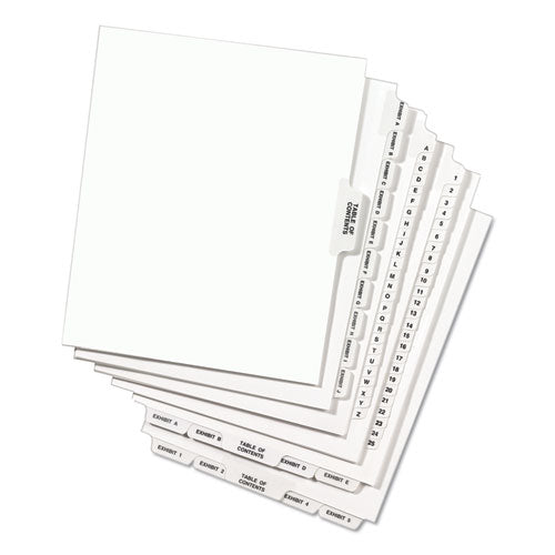 Image of Avery® 01404 Preprinted Legal Exhibit Side Tab Index Dividers, Avery Style, 26-Tab, D, 11 X 8.5, White, 25/pack, (1404)