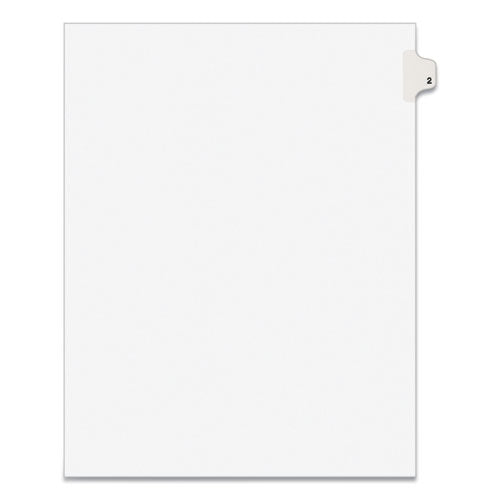 Image of Avery® 11912 Preprinted Legal Exhibit Side Tab Index Dividers, Avery Style, 10-Tab, 2, 11 X 8.5, White, 25/pack