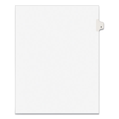 Image of Avery® 11914 Preprinted Legal Exhibit Side Tab Index Dividers, Avery Style, 10-Tab, 4, 11 X 8.5, White, 25/pack