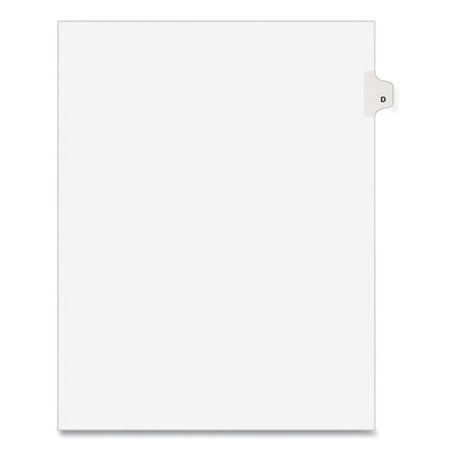 Image of Avery® 01404 Preprinted Legal Exhibit Side Tab Index Dividers, Avery Style, 26-Tab, D, 11 X 8.5, White, 25/pack, (1404)