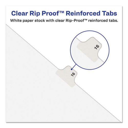 Image of Avery® 01404 Preprinted Legal Exhibit Side Tab Index Dividers, Avery Style, 26-Tab, D, 11 X 8.5, White, 25/pack, (1404)