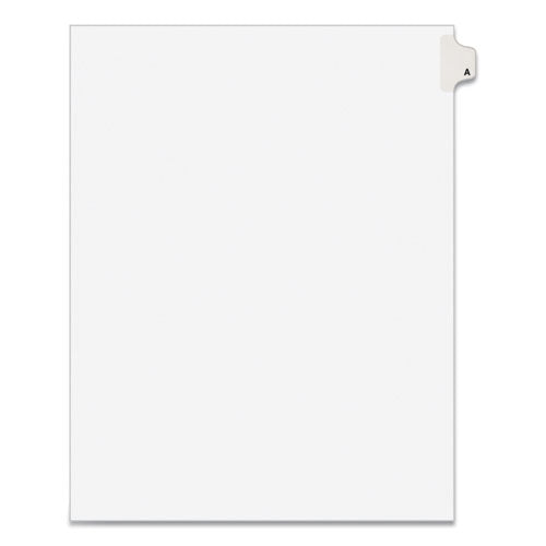 Image of Avery® 01401 Preprinted Legal Exhibit Side Tab Index Dividers, Avery Style, 26-Tab, A, 11 X 8.5, White, 25/pack, (1401)