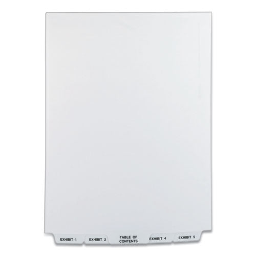Image of Avery® 11378 Preprinted Legal Exhibit Bottom Tab Index Dividers, Avery Style, 26-Tab, Exhibit 1 To Exhibit 25, 11 X 8.5, White, 1 Set