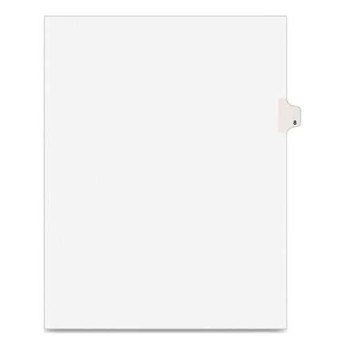 Image of Avery® 11918 Preprinted Legal Exhibit Side Tab Index Dividers, Avery Style, 10-Tab, 8, 11 X 8.5, White, 25/pack
