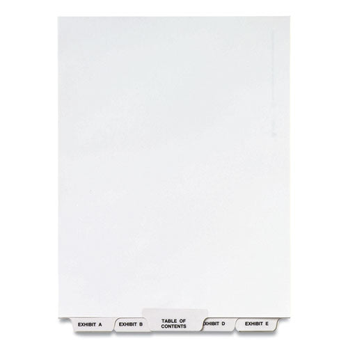 Image of Avery® 11376 Preprinted Legal Exhibit Bottom Tab Index Dividers, Avery Style, 27-Tab, Exhibit A To Exhibit Z, 11 X 8.5, White, 1 Set