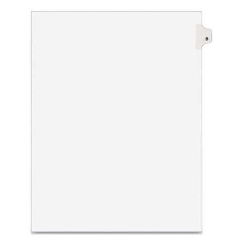 Image of Avery® 01402 Preprinted Legal Exhibit Side Tab Index Dividers, Avery Style, 26-Tab, B, 11 X 8.5, White, 25/pack, (1402)